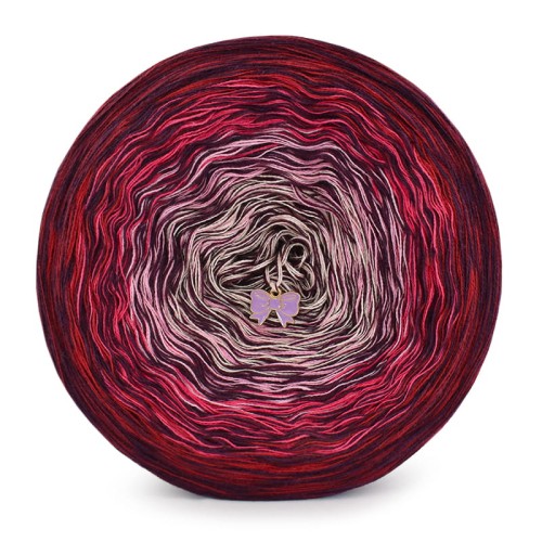 KOKONEK Kish Rare Classic R105 - Malaga/burgund/magenta/malinowy róż/łososiowy róż + 2 nitki wino