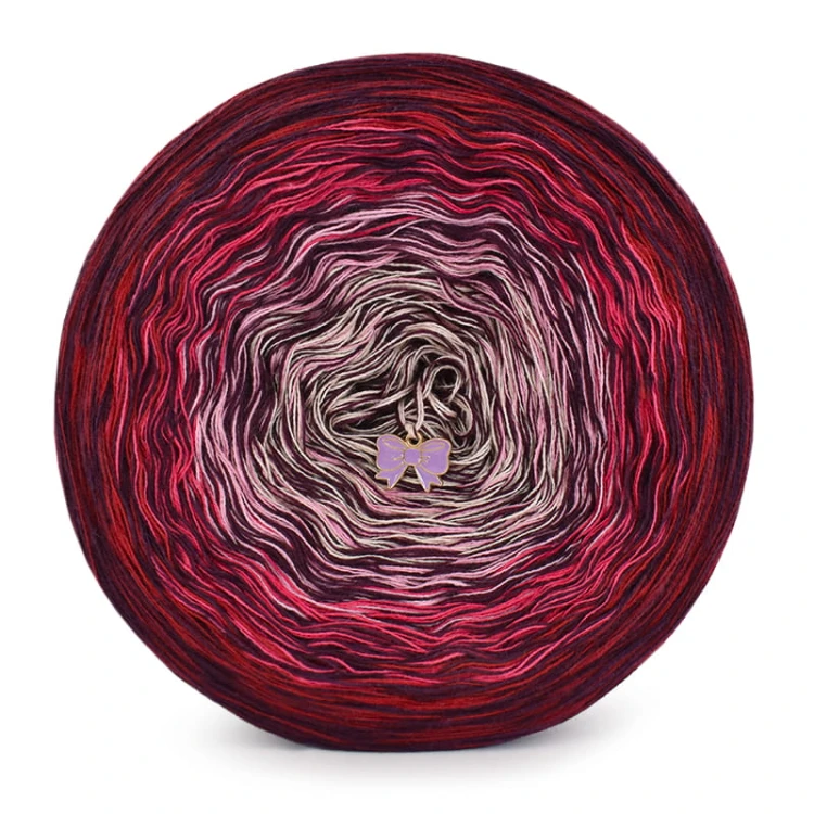 KOKONEK Kish Rare Classic R105 - Malaga/burgund/magenta/malinowy róż/łososiowy róż + 2 nitki wino