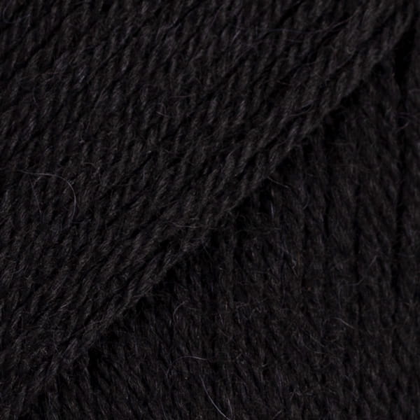 Włóczka Drops Flora 06 / czarny / uni colour