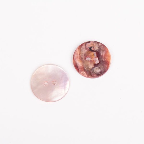 Guzik Drops masa perłowa / wklęsły / jasny róż / 20 mm / 607