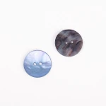 Guzik Drops masa perłowa / wklęsły / niebieski /  20 mm / 612