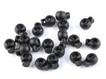 Stoper do sznurka plastikowy / 15 x 19 mm / czarny / 10 szt / 160058 