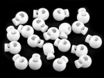 Stoper do sznurka plastikowy / 15 x 19 mm / off white  / 10 szt / 160058