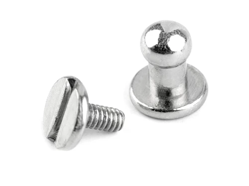 Nit kaletniczy skręcany do metek / nikiel / 4 mm / 5 szt / 740145