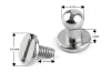 Nit kaletniczy skręcany do metek / ciemny nikiel / 4 mm / 5 szt / 740145