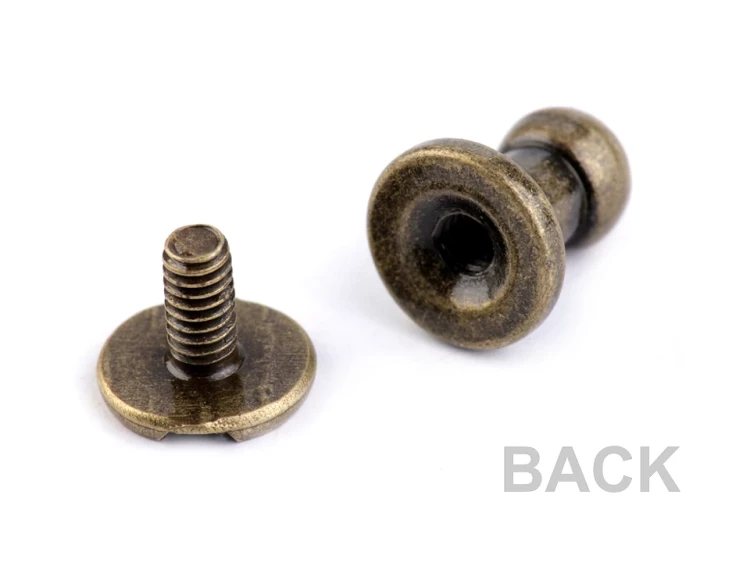 Nit kaletniczy skręcany do metek / ciemny nikiel / 4 mm / 5 szt / 740145