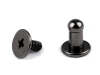 Nit kaletniczy skręcany do metek / ciemny nikiel / 4 mm / 5 szt / 740145
