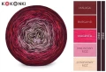 KOKONEK Kish Rare Classic R105 - Malaga/burgund/magenta/malinowy róż/łososiowy róż + 2 nitki wino