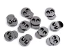 Stoper do sznurka metalowy  15x18mm / okrągły / ciemny nikiel / 4 szt. / 880143