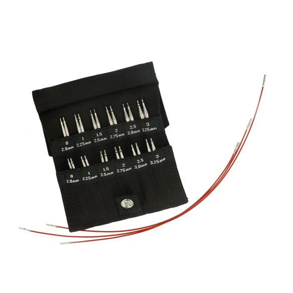 Zestaw drutów wymiennych ChiaoGoo Twist Shorties M / 12 par drutów / 5 i 8 cm / 2,0-3,25 mm / 7230-M