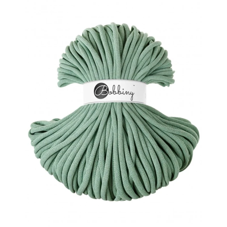 Sznurek pleciony bawełniany Bobbiny Jumbo / Aloesowy / Aloes / 9mm / 100m