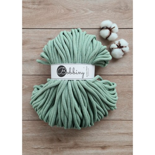 Sznurek pleciony bawełniany Bobbiny Jumbo / Aloesowy / Aloes / 9mm / 100m
