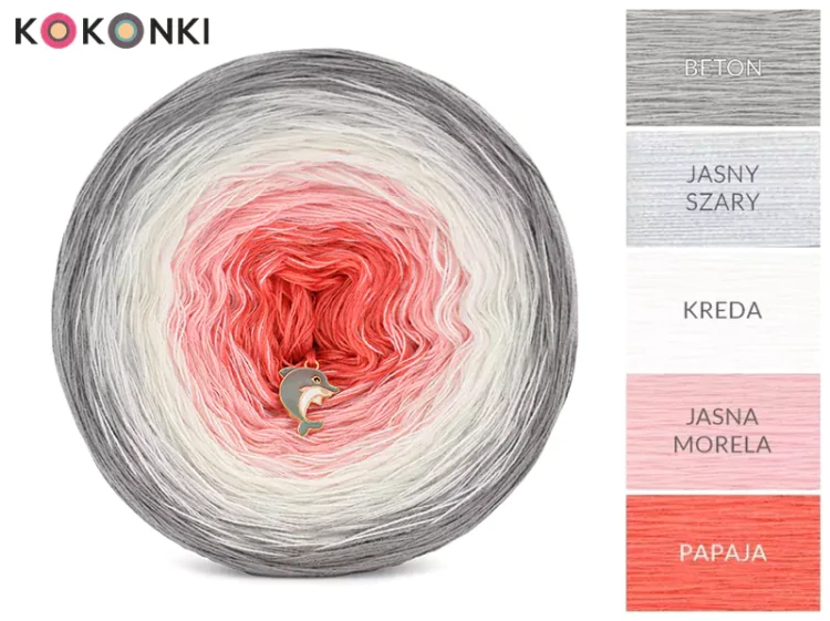 KOKONEK Classic B173 Memory makery - Beton/jasny szary/kreda/jasna morela/papaja