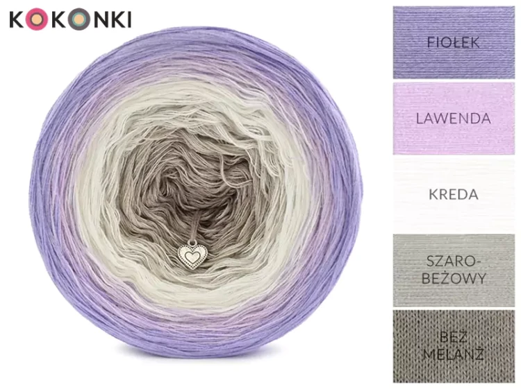 KOKONEK Classic B177 Violet street - Fiołek/lawenda/kreda/szarobeżowy/beż melanż
