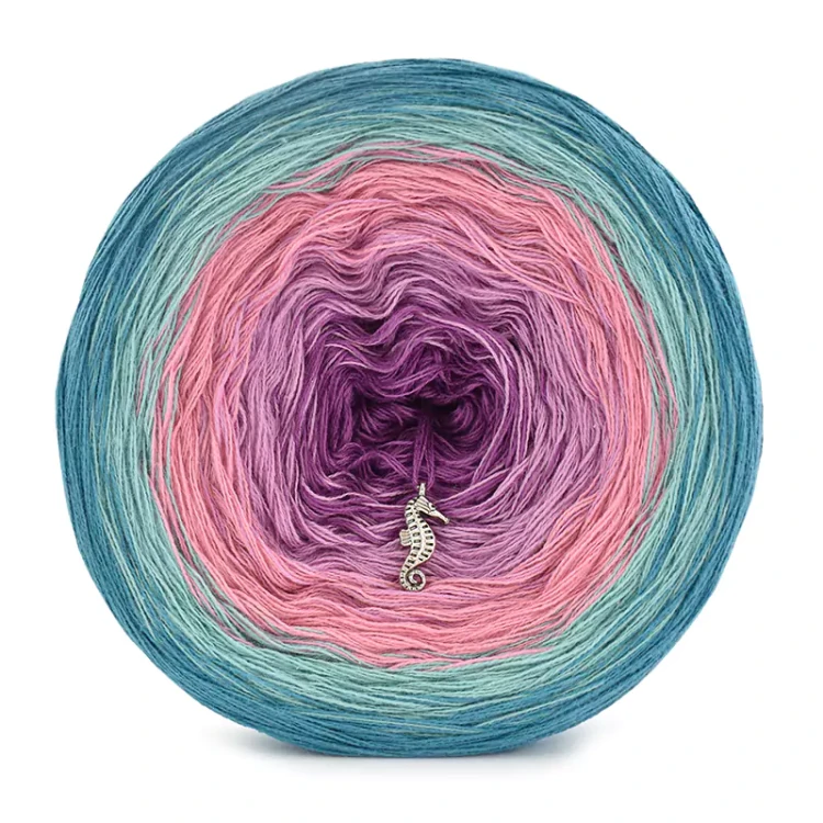 KOKONEK Classic B178 Dandelion charm - Jasny petrol/patyna/malinowy róż/wrzos/jasny fiolet