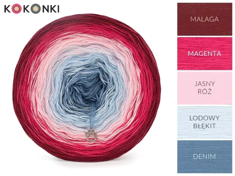 KOKONEK Classic B183 Neighbourhood - Malaga/magenta/jasny róż/lodowy błękit/denim