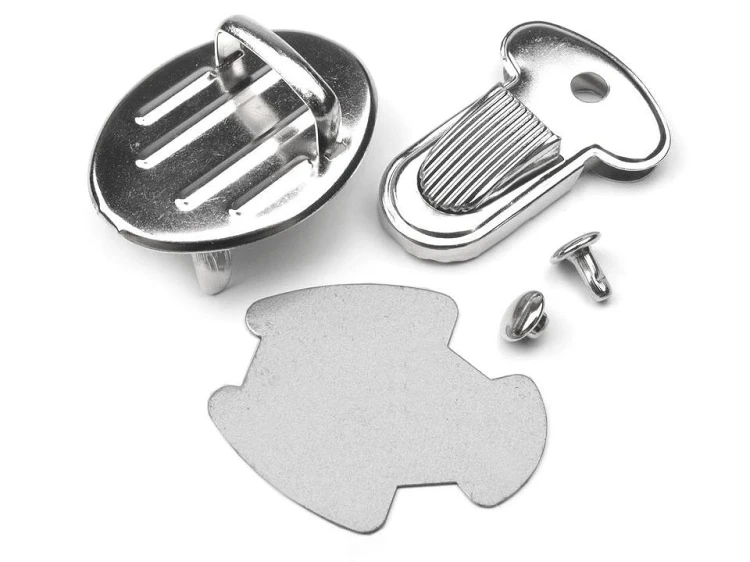 Zapięcie do torebki / nikiel / 25 x 32 mm / 2 szt / 080722
