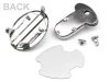 Zapięcie do torebki / nikiel / 25 x 32 mm / 2 szt / 080722