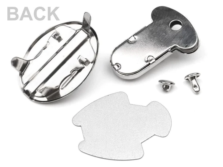 Zapięcie do torebki / nikiel / 25 x 32 mm / 2 szt / 080722