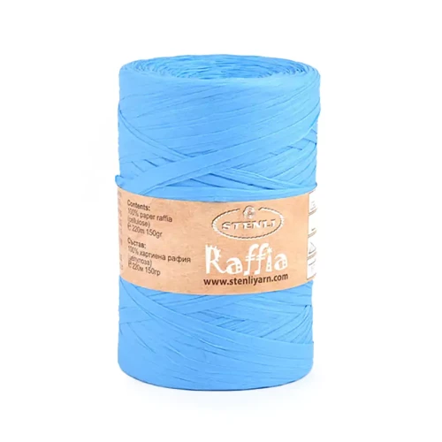 Włóczka Stenli Raffia 16 / rafia papierowa / cyjan