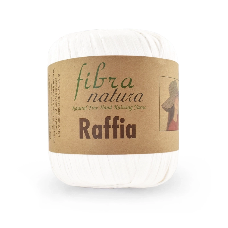 Włóczka Fibranatura Raffia 116-01 / rafia papierowa / biel