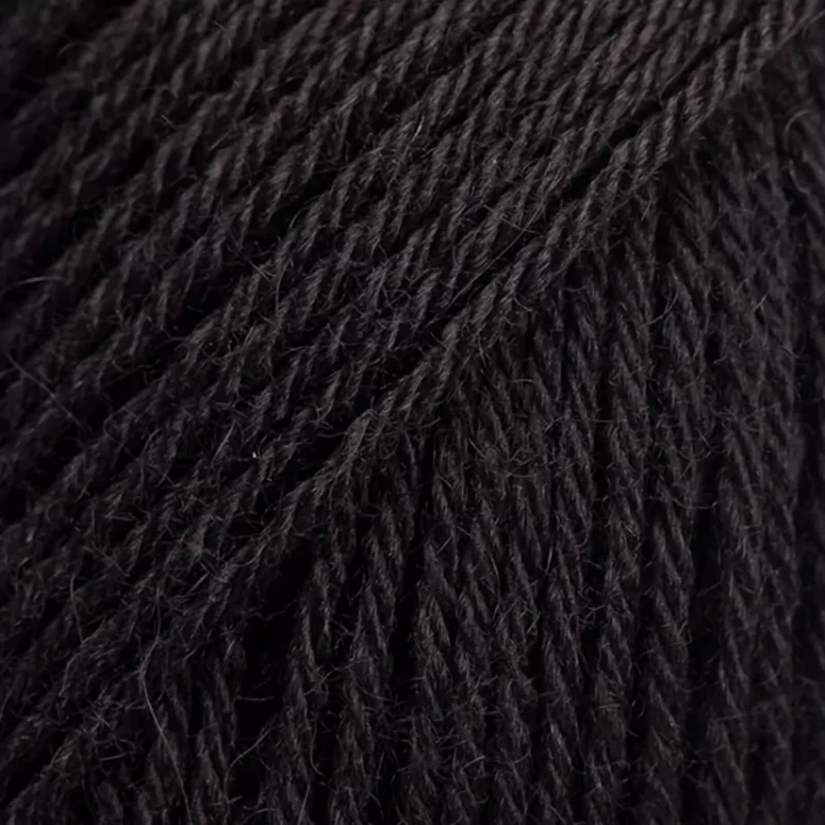 Włóczka skarpetkowa Drops Nord 02 / czarny / uni colour
