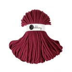 Sznurek pleciony bawełniany Bobbiny Jumbo / Czerwone Wino / Wine Red / 9mm / 100m