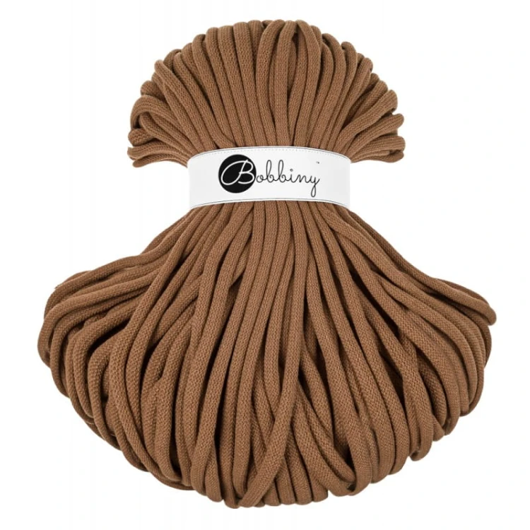 Sznurek pleciony bawełniany Bobbiny Jumbo / Karmel / Caramel / 9mm / 100m
