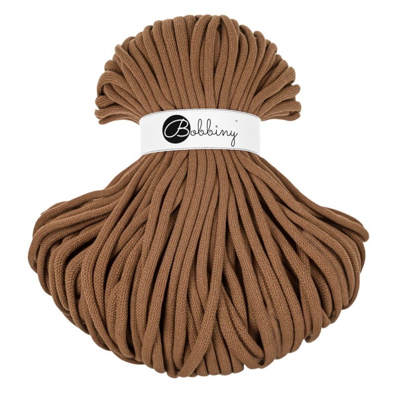 Sznurek pleciony bawełniany Bobbiny Jumbo / Karmel / Caramel / 9mm / 100m