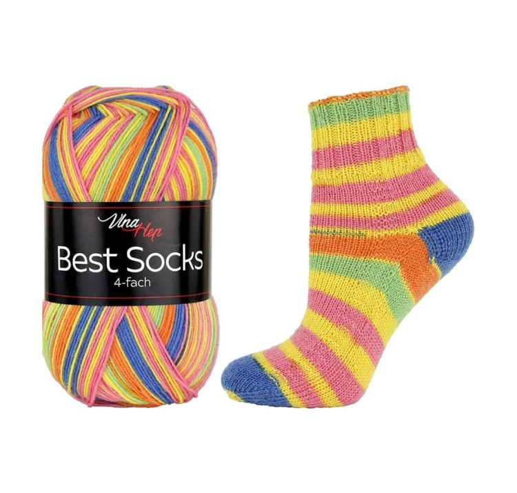 Włóczka skarpetkowa Vlna-Hep Socks Best 4-fach 7357