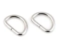 Półkole metalowe 25 mm / nikiel / 23x33x4 mm / 10 szt / 750958