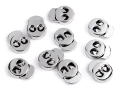Stoper do sznurka metalowy  15x18mm / okrągły / nikiel / 4 szt./ 880143