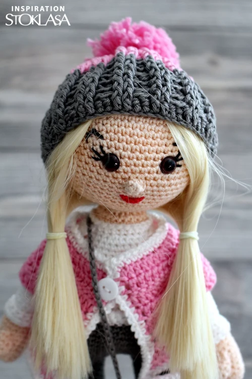 Włosy dla lalek / 15 cm / rudy średni / 800900