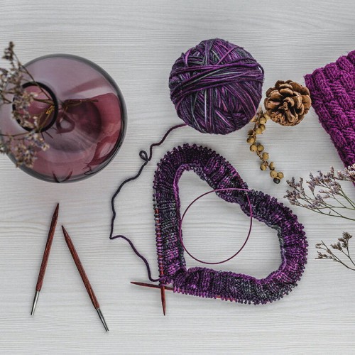 Druty do wymiennych żyłek KnitPro Cubics - drewniane
