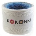 KOKONEK A028 Biel/szary/błękit/jeans melanż/indygo melanż/granat