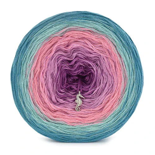 KOKONEK_Classic B178 Dandelion charm - Jasny petrol/patyna/malinowy róż/wrzos/jasny fiolet