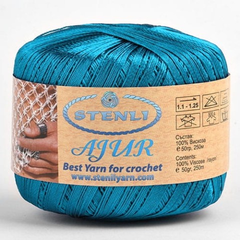 Włóczka Stenli Ajur Ball 026 / lazur