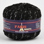 Włóczka fantazyjna Stenli Paris Nights 00991 / czarno srebrny