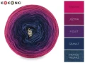 KOKONEK Classic A743 Piwonia/jeżyna/fiolet/granat/indygo melanż