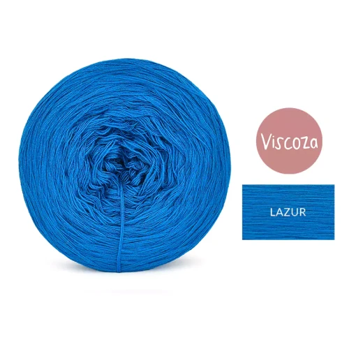 KOKONEK Viscoza - lazur, 3 nitki, 1200 m, 225g - GOTOWY