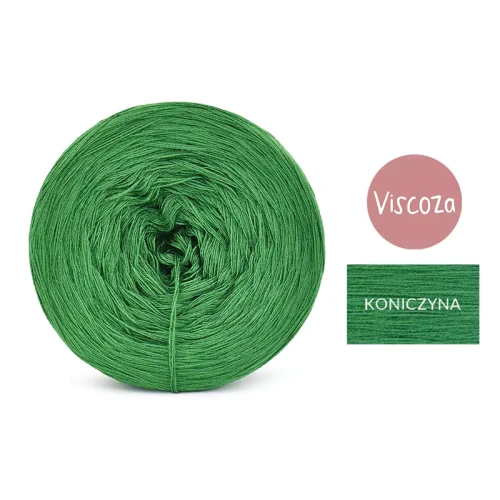 KOKONEK Viscoza - koniczyna, 3 nitki, 1200 m, 225g - GOTOWY