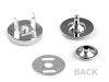 Zapięcie magnetyczne z nitem 18 mm / nikiel / 5 szt.