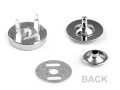 Zapięcie magnetyczne z nitem 18 mm / nikiel / 5 szt.