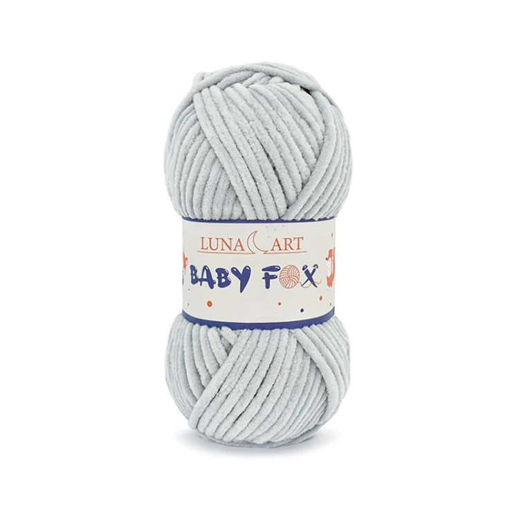 Włóczka Luna Art Baby Fox 100-36 / szary / zamiennik Dolphin Baby