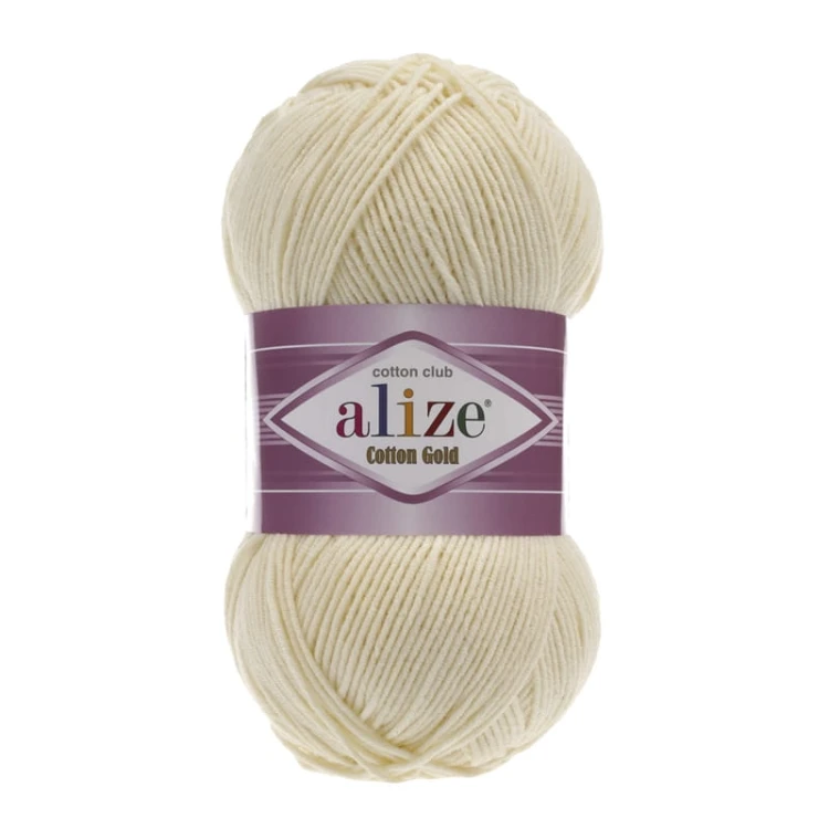 Włóczka Alize Cotton Gold 01 / naturalny / 100g