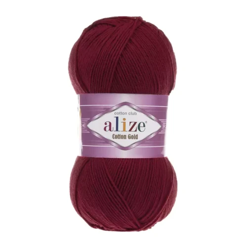 Włóczka Alize Cotton Gold 390 / wiśnia / 100g