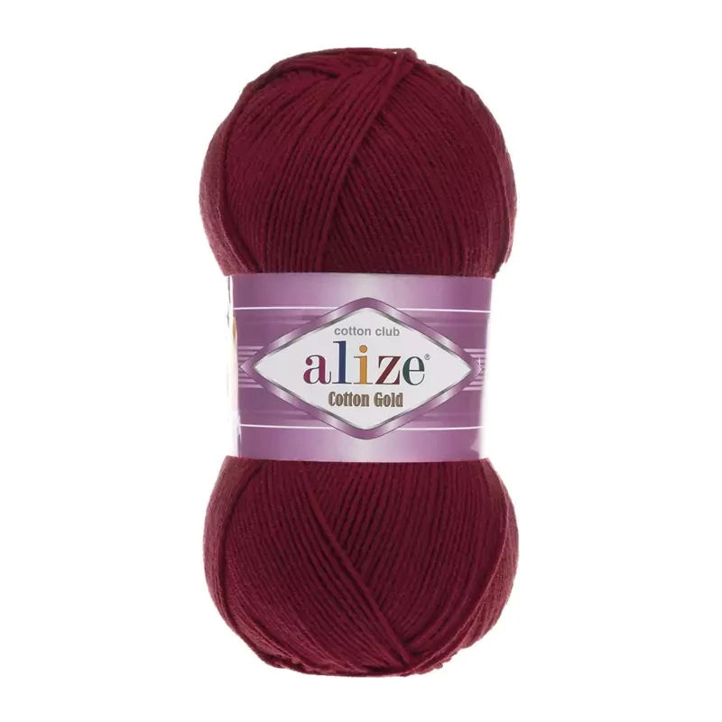 Włóczka Alize Cotton Gold 390 / wiśnia / 100g