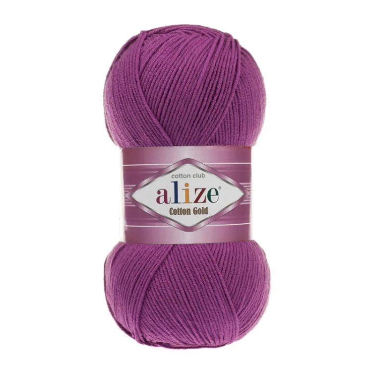 Włóczka Alize Cotton Gold 122 / fiolet / 100g