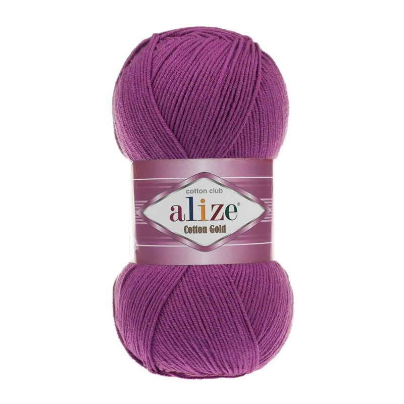 Włóczka Alize Cotton Gold 122 / fiolet / 100g