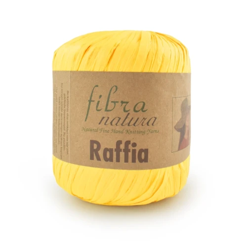 Włóczka Fibranatura Raffia 116-18 / rafia papierowa / intensywny żółty